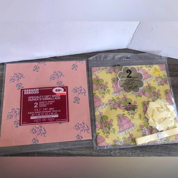 Vtg NOS Various Gift Wrap - Picture 6 of 13